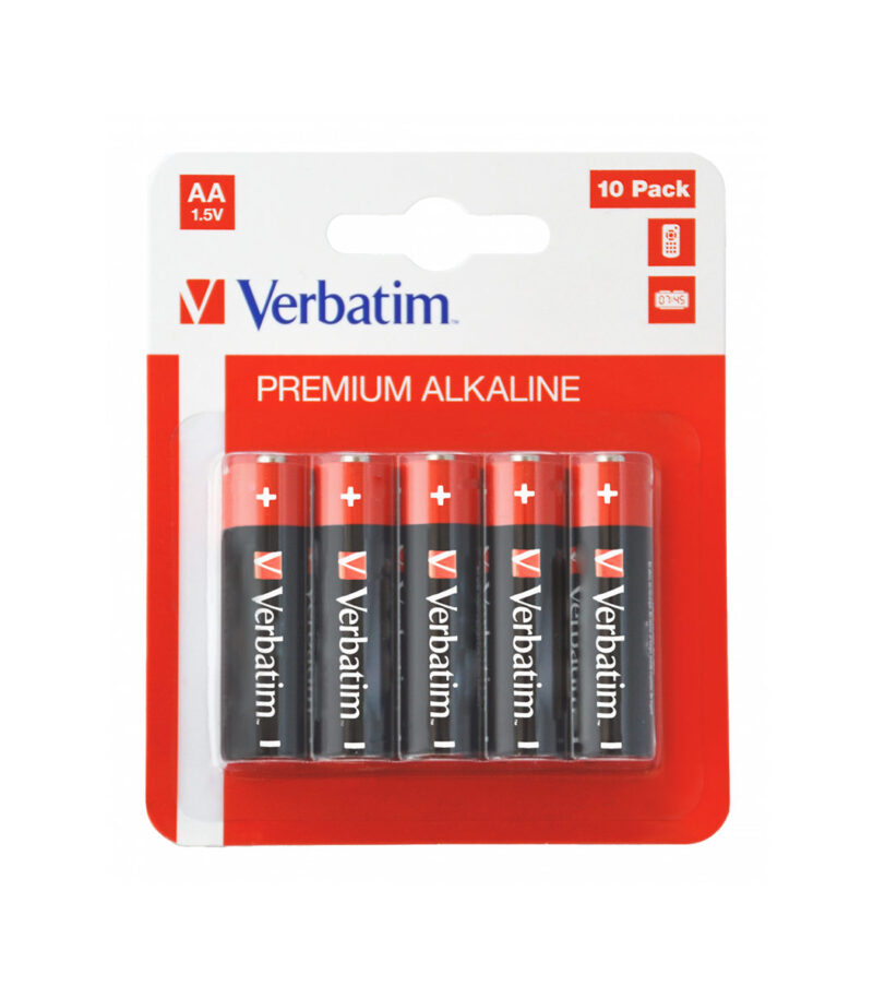 Verbatim AA Battery Alkaline 10 Pack - 49875