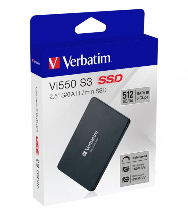 VERBATIM Εσωτερικός Σκληρός Δίσκος VERBATIM VI550 S3 2.5″ SSD 512GB 49352