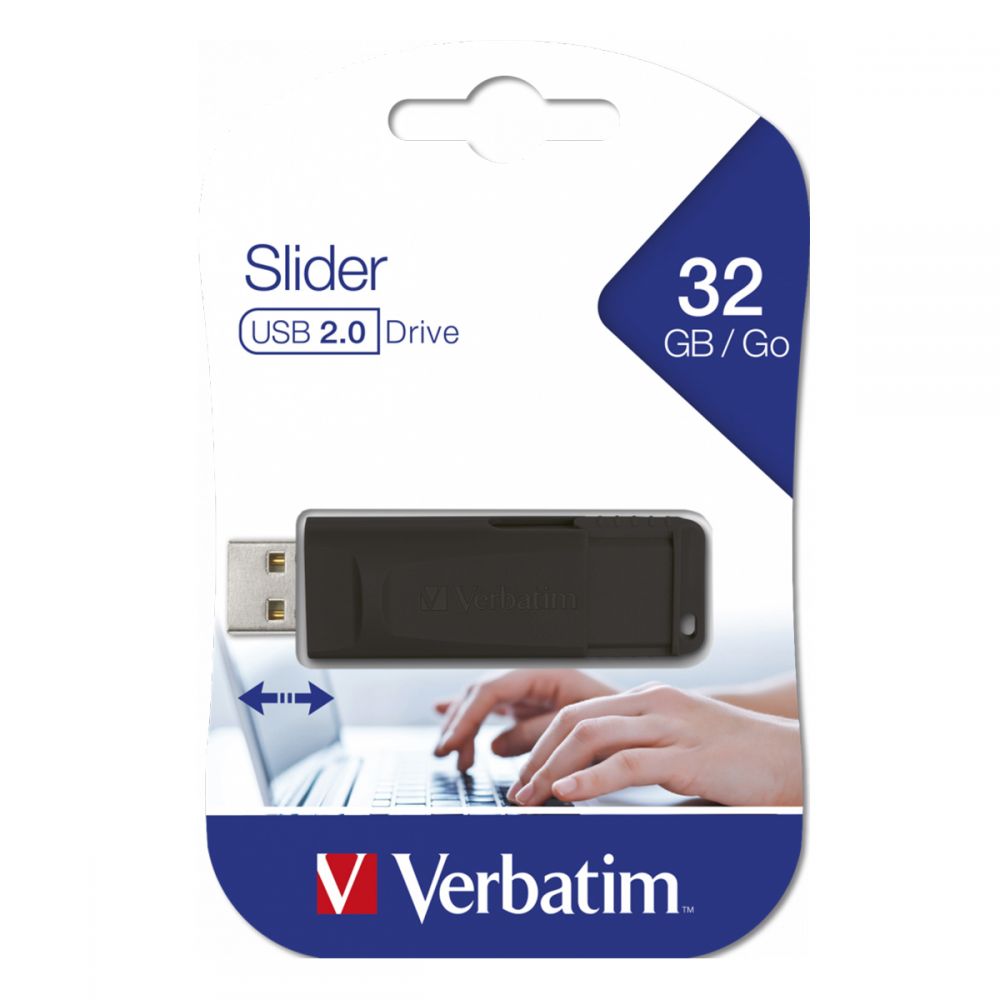 USB DRIVE 2.0 STORE ´N´ GO SLIDER 32GB BLACK