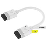 Corsair DIY Cable iCUE Link (2x100mm) with Straight Connectors - White - CL-9011129-WW