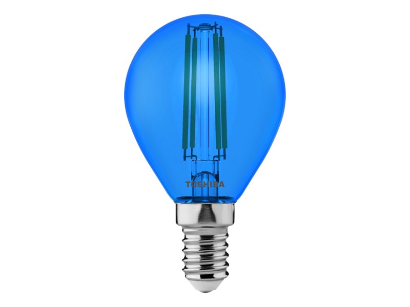 TOSHIBA LED FILAMENT COLOR BLUE G45 E14 4.5W