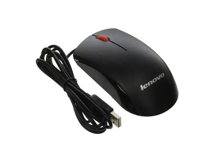 MOUSE LENOVO OPTICAL USB BLACK
