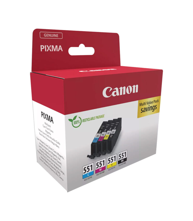 Canon Μελάνι Inkjet CLI-551 CMYK Carton Pack