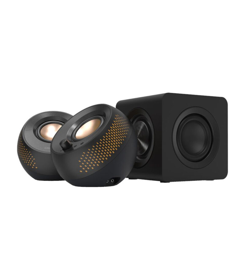 Creative Pebble X Plus Bluetooth Ηχεία 2.0 με RGB Φωτισμό και Subwoofer, Ισχύος 30W RMS, Black