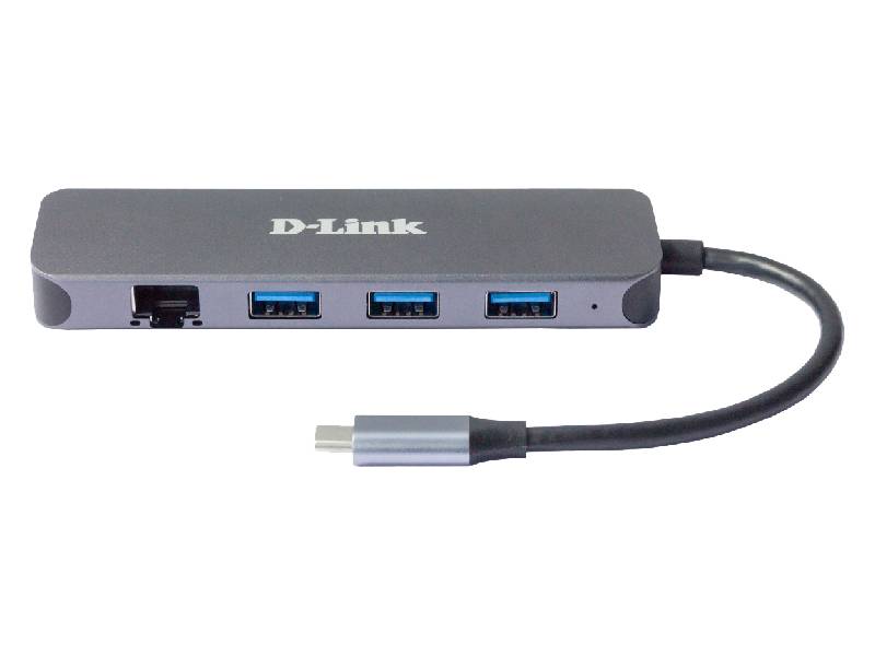 D-Link 5-in-1 USB-C Hub with Gigabit Ethernet/Power Delivery (DUB-2334)