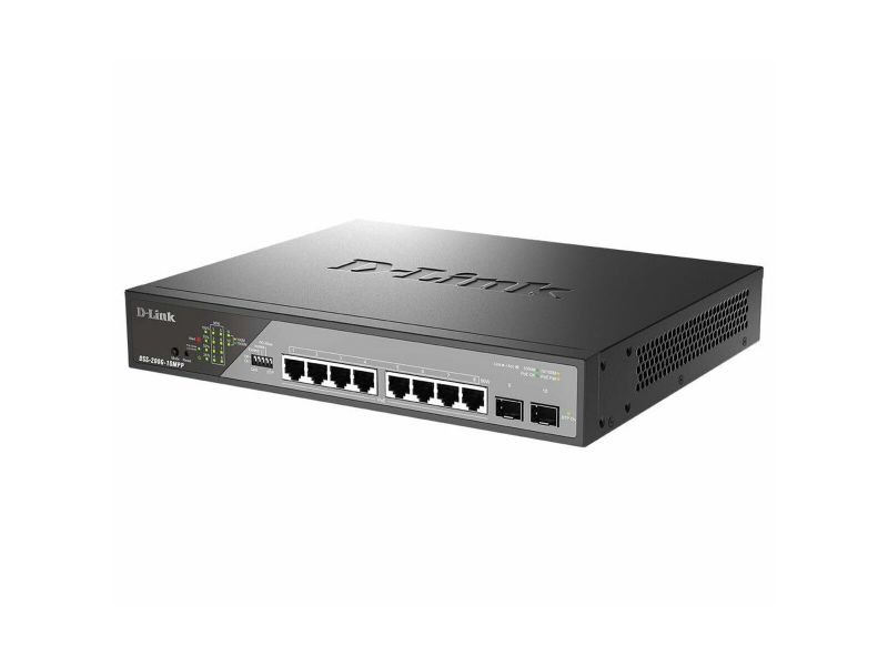 D-Link 8-Port 10/100/1000 PoE Gigabit Ethernet Surveillance Switch DSS- 200G-10MPP