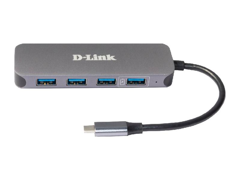 D-Link USB-C to 4-Port USB 3.0 Hub with Power Delivery (DUB-2340)