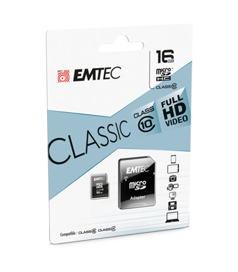 Emtec mSD 16GB Class10 Classic