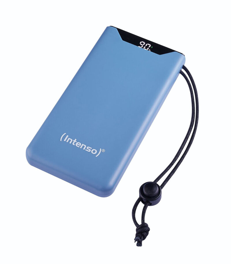 Intenso F10000 Power Bank 10000mAh 20W με Θύρα USB-A και Θύρα USB-C Quick Charge 3.0 Blue - 7332035