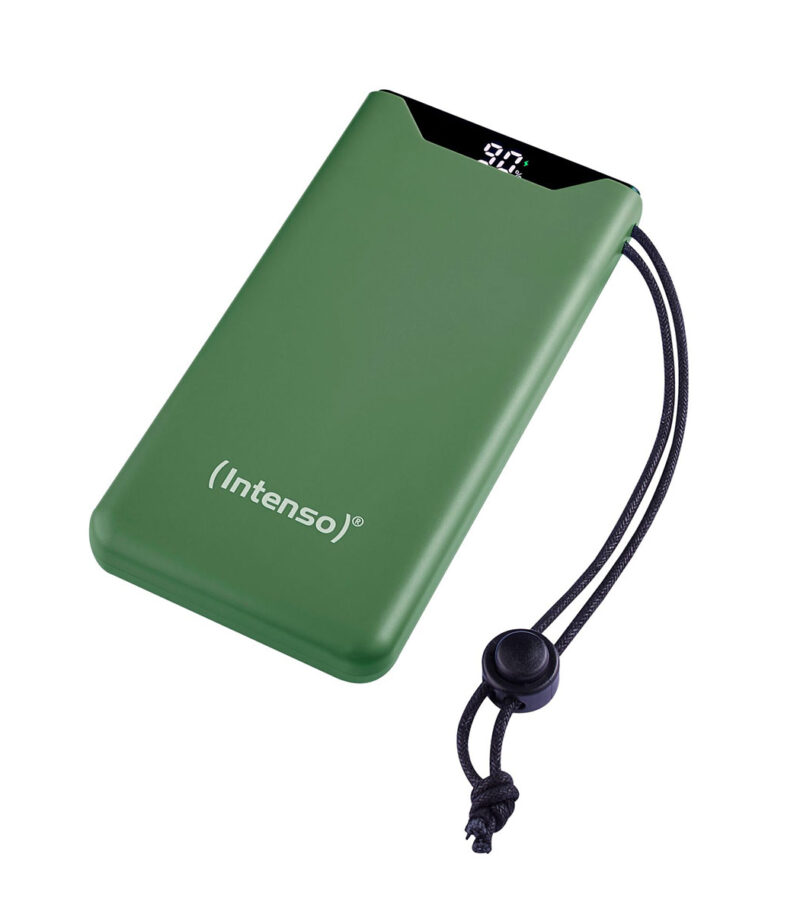 Intenso F10000 Power Bank 10000mAh 20W με Θύρα USB-A και Θύρα USB-C Quick Charge 3.0 Green - 7332037
