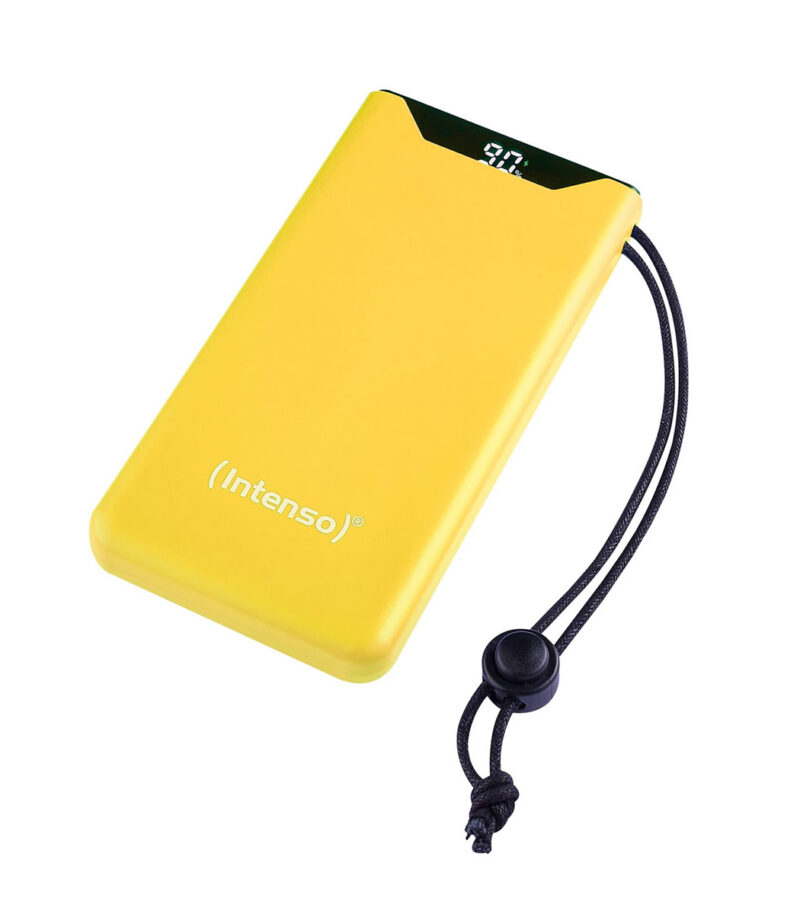 Intenso F10000 Power Bank 10000mAh 20W με Θύρα USB-A και Θύρα USB-C Quick Charge 3.0 Yellow - 7332039
