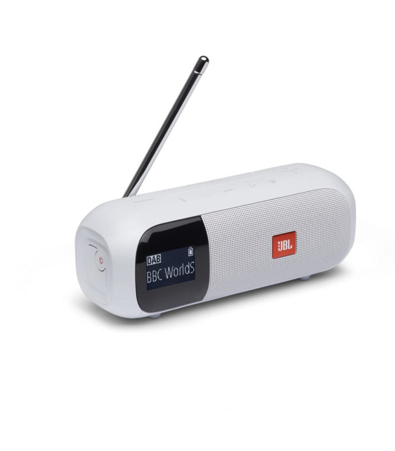 JBL Tuner 2, Bluetooth Speaker with DAB-FM Radio, Waterproof IPX7 (White) JBLTUNER2WHT