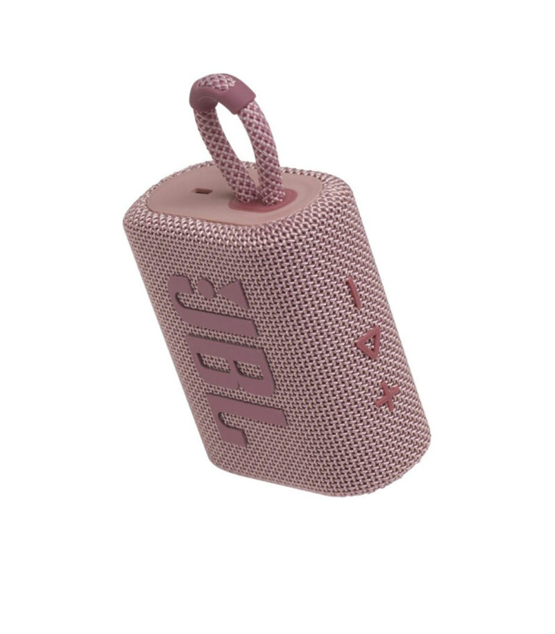 JBL GO3, Portable Bluetooth Speaker, Waterproof IP67, (Pink) JBLGO3PINK