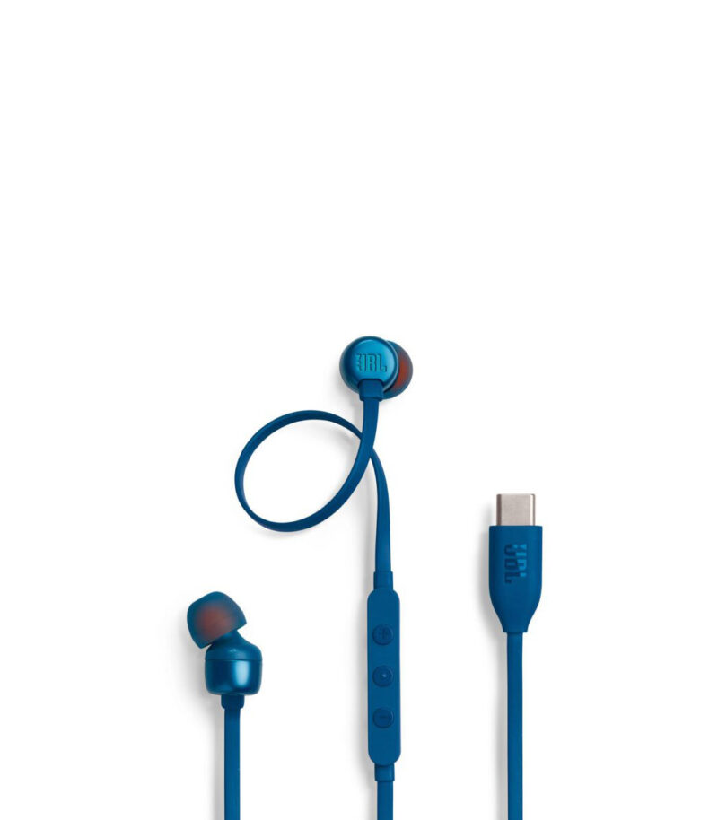 JBL Tune 310C, In-Ear Headphones, USB-C, Hi-Res, (Blue) JBLT310CBLU