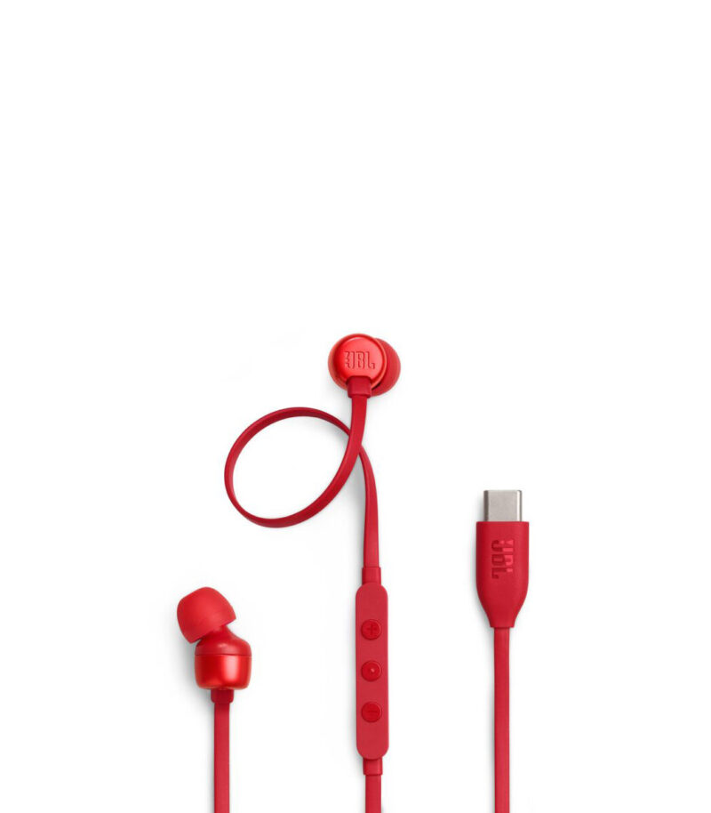 JBL Tune 310C, In-Ear Headphones, USB-C, Hi-Res, (Red) JBLT310CRED