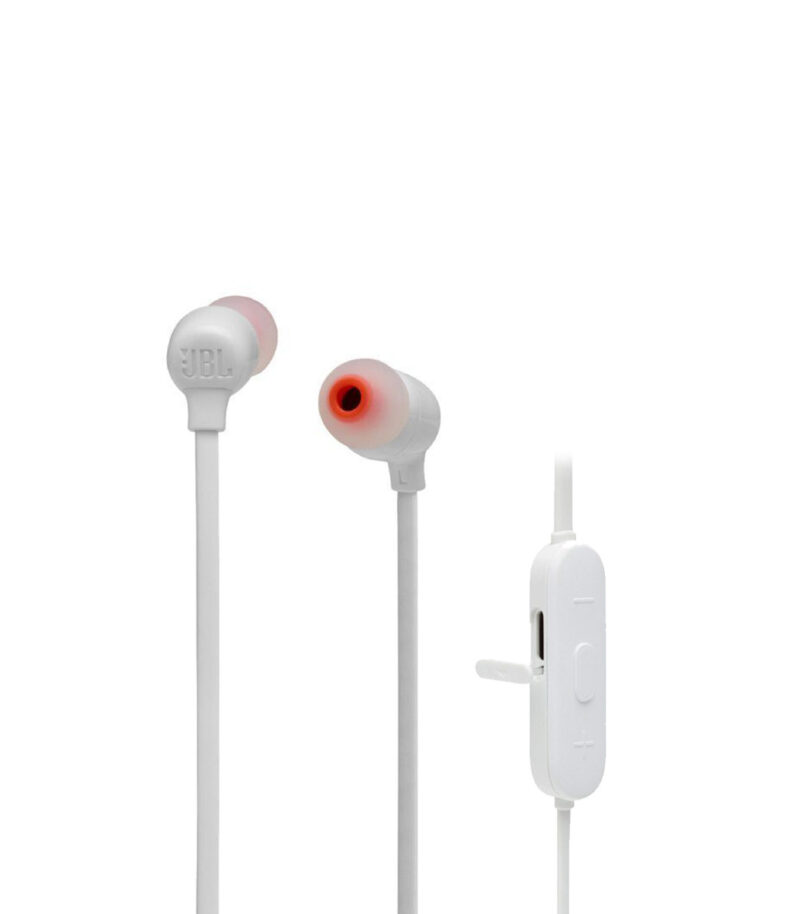 JBL Tune 125BT, Wireless In-Ear with 3-button Mic-Remote (White) JBLT125BTWHT