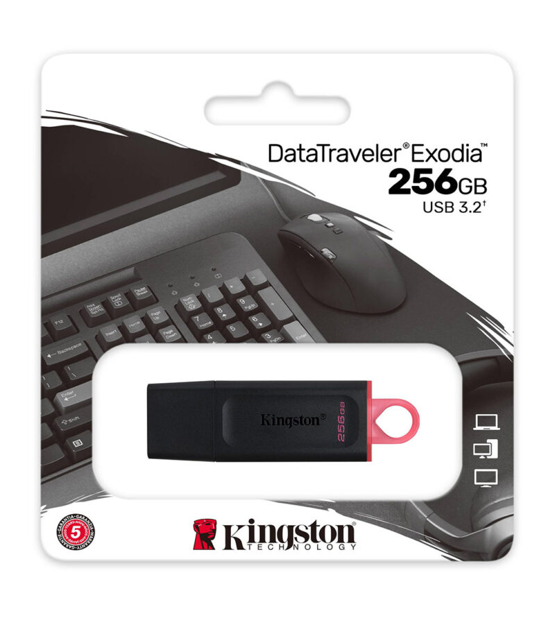 Kingston DataTraveler Exodia 256GB USB 3.2 Stick Μαύρο - DTX256GB