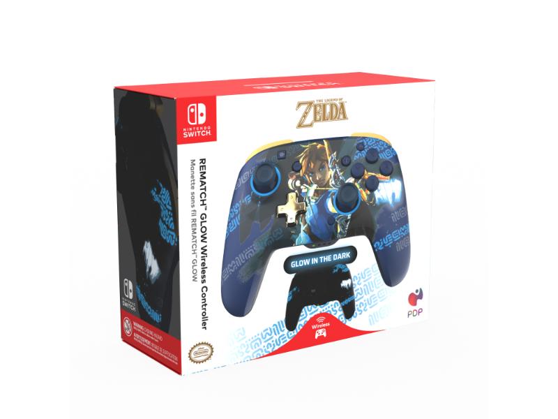 PDP Rematch Wireless Controller for Nintendo Switch - Link Hero Glow in the Dark