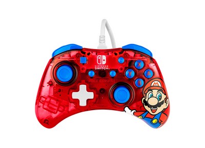 PDP - Wired Controller for Nintendo Switch and Pc Mario Red/Blue Candy