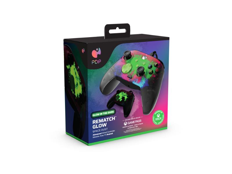 PDP Wired Rematch Ctrl for Xbox Series X - Space Dust Glow in the Dark