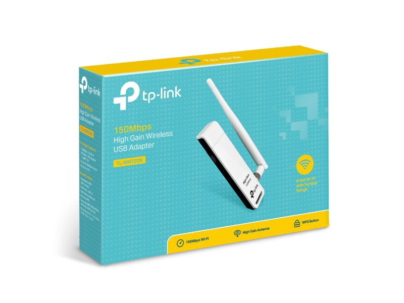 Tp-Link 150Mbps High Gain Wireless USB Adapter (TL-WN722N)