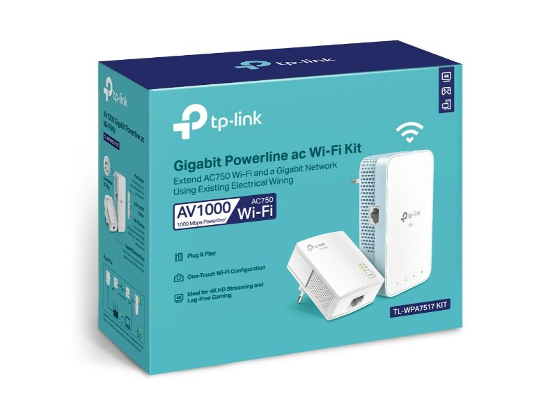 Tp-Link AV1000 Gigabit Powerline ac Wi-Fi Kit (TL-WPA7517 KIT)