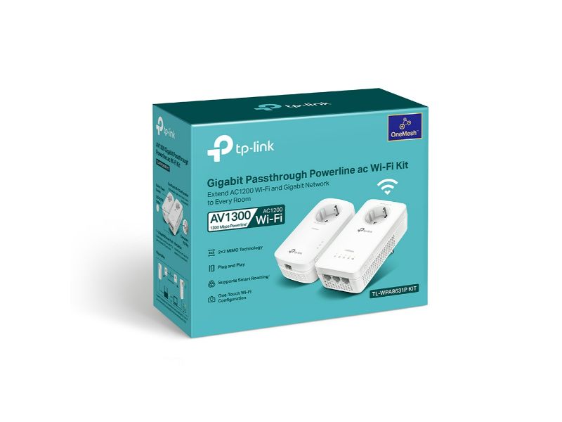 Tp-Link AV1300 Gigabit Passthrough Powerline ac Wi-Fi Kit (TL-WPA8631P KIT)