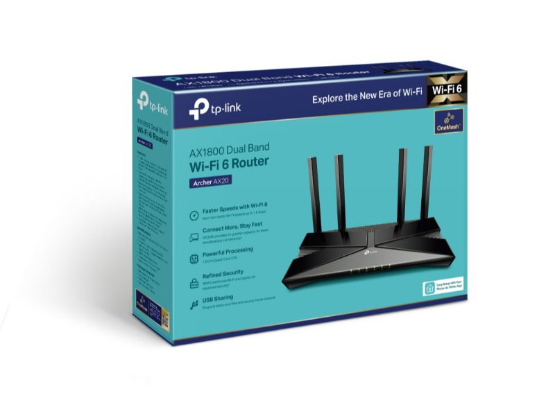 Tp-Link AX1800 Dual-Band Wi-Fi 6 Router (ARCHER AX20)