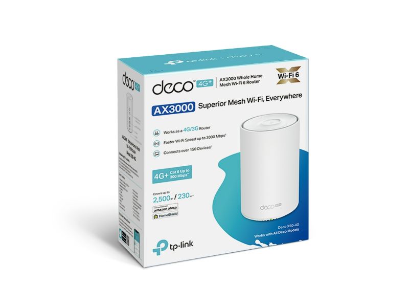 Tp-Link AX3000 Whole Home Mesh WiFi 6 4G+ Gateway (Deco X50-4G)