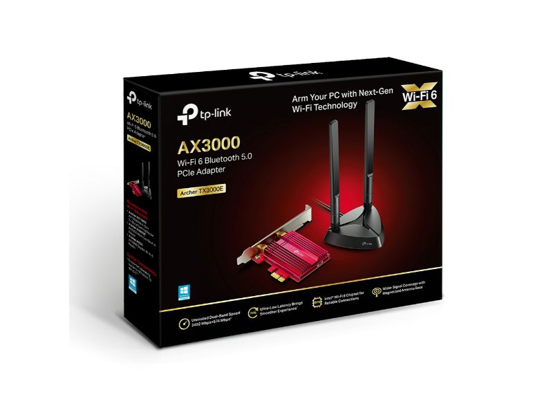 Tp-Link AX3000 Wi-Fi 6 Bluetooth 5.0 PCIe Adapter (Archer TX3000E)