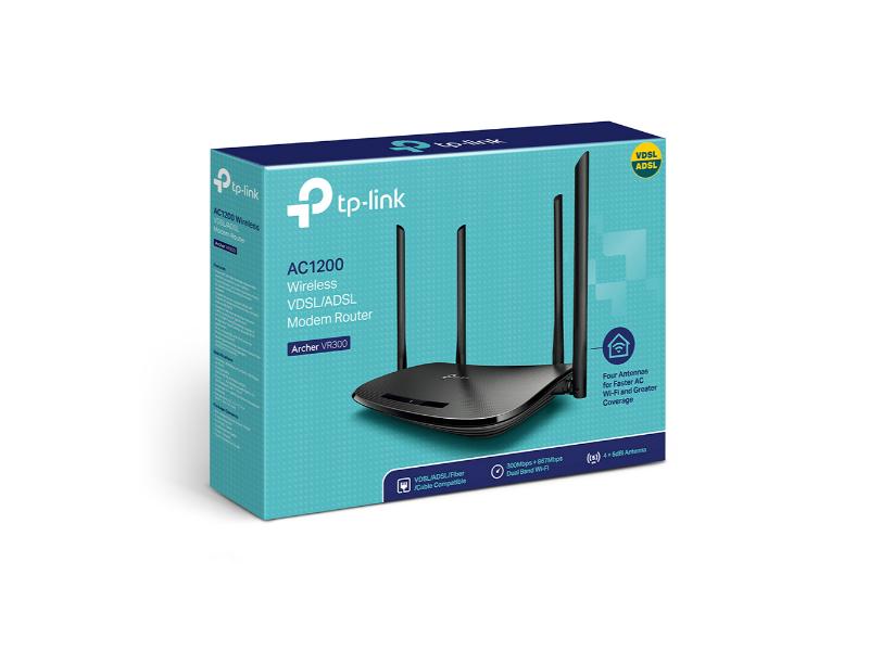 Tp-link AC1200 Wireless VDSL/ADSL Modem Router (Archer VR300)