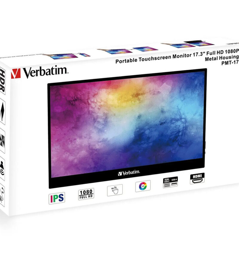 Verbatim PMT-17 IPS HDR Touch Φορητό Monitor 17.3″ FHD 1920x1080 6ms - 49593