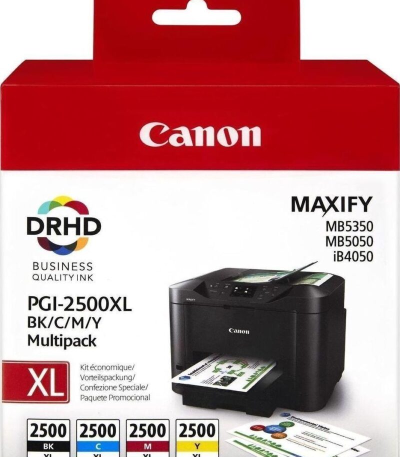 Canon PGI-2500XL High Yield BK,C,M,Y Ink Cartridge Multipack