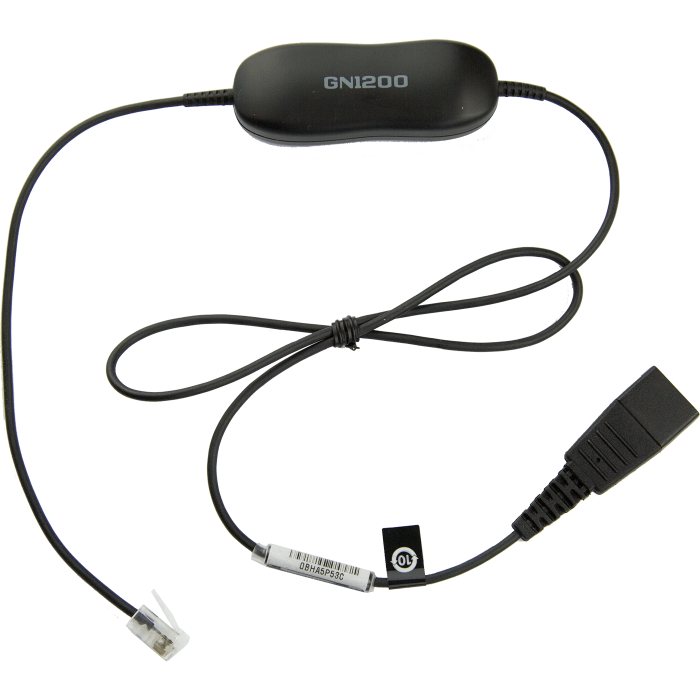 Jabra Smart Cord, QD to RJ10, straight, 0,8 meters, with 8-position switch configurator, for STD Headsets