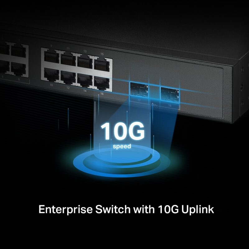 Tp-Link Omada 16-Port 2.5G and 2-Port 10GE SFP+ L2+ Managed Switch with 8-Port PoE+ (SG3218XP-M2)