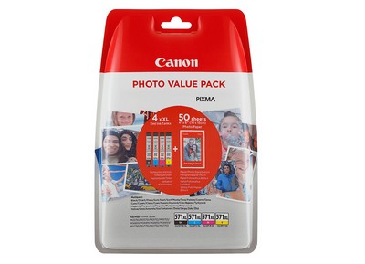 CANON CLI-571XL C/M/Y/BK PHOTO VALUE 4X6