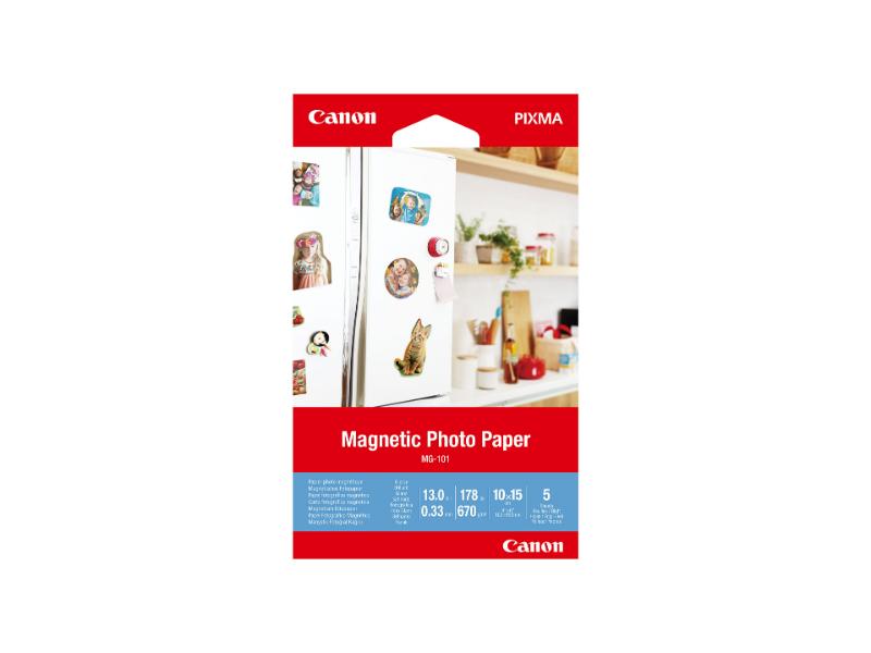 CANON MAGNETIC PHOTO PAPER MG-101 4x6 5 CANON MAGNETIC PHOTO PAPER MG-101 4x6 5