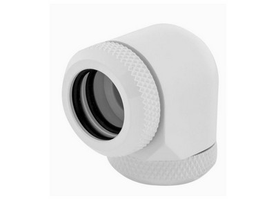 CORSAIR HYDROX FTG HRD XF 90° WHT 2P 14