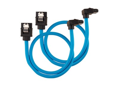 CORSAIR PRM SLV SATA CBL SET 90° BLUE 30