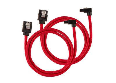CORSAIR PRM SLV SATA CBL SET 90° RED 60