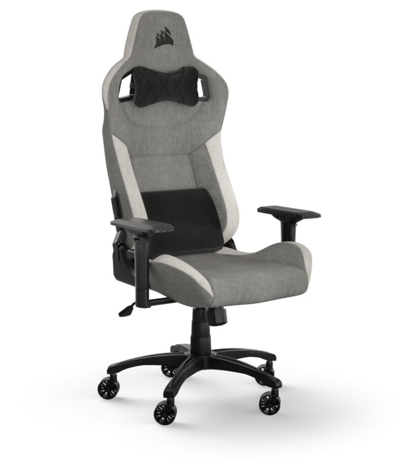 Corsair Gaming Chair T3 Rush Fabric(2023)- Grey/White - CF-9010058-WW