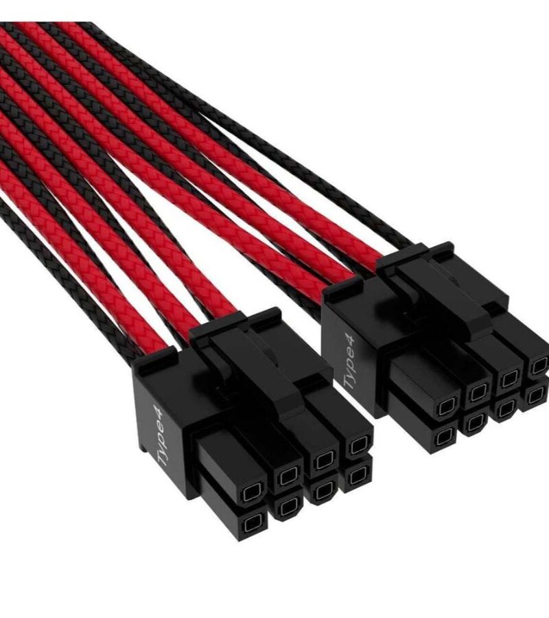 Corsair PCle Cable Gen 5 12VHPWR 600W Premium Individually Sleeved 12+ 4pin - Type-4 - Red/Black - CP-8920334