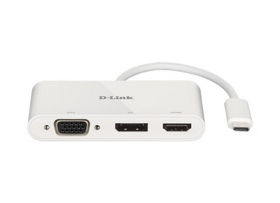 D-Link 3-in-1 USB-C to HDMI/VGA/DisplayPort Adapter (DUB-V310)