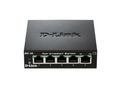 D-Link 5-Port Fast Ethernet Unmanaged Desktop Switch (DES-105)