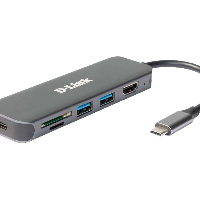 D-Link 6-in-1 USB-C Hub with HDMI/Card Reader/Power Delivery (DUB-2327)