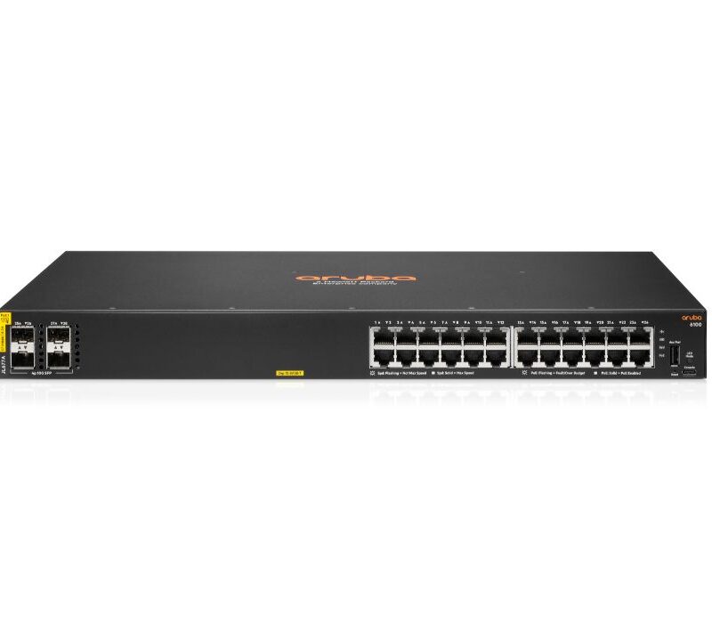 HPE Aruba 6100 24G Class4 PoE 4SFP+ 370W Switch (JL677A)