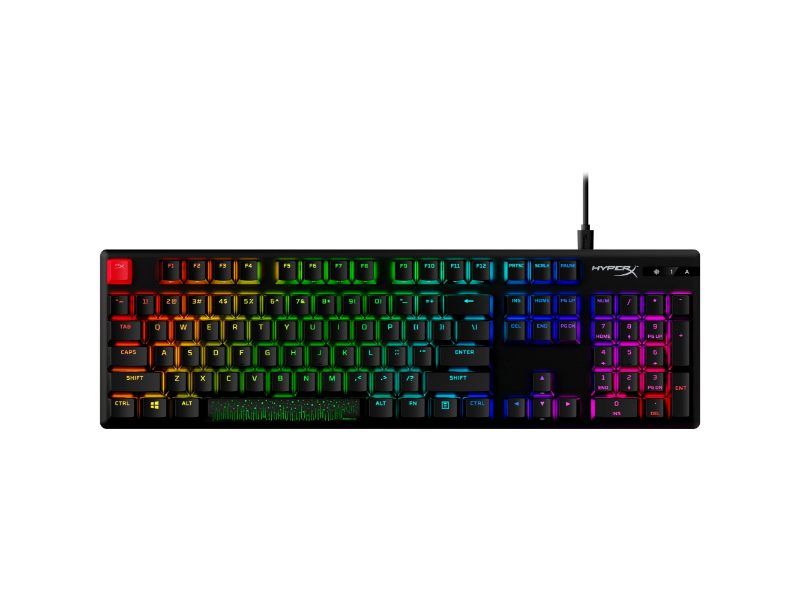 HyperX Alloy Origins PBT HX Blue Mechanical Full Size Gaming Keyboard (US Layout) - Black - 639N4AA