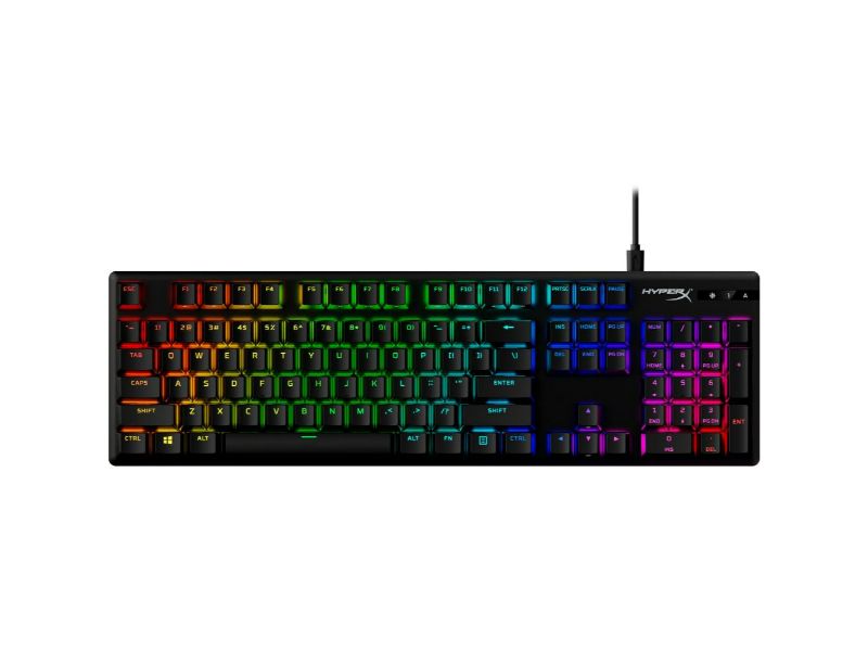 HyperX Alloy Origins PBT HX Red Mechanical Full Size Gaming Keyboard (US Layout) - Black - 639N3AA