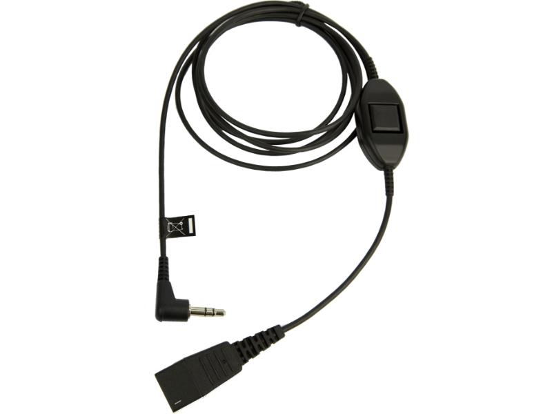 Jabra QD Cord to 3.5 mm jack. With in-line call-answering