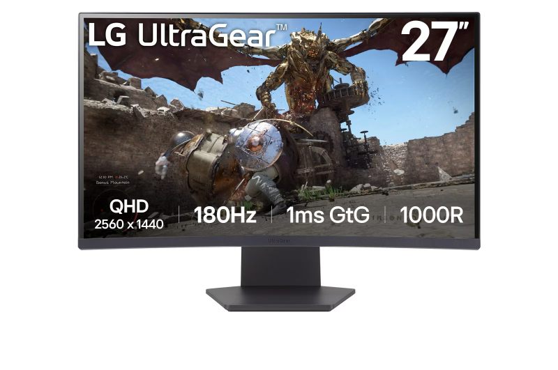 Monitor LG Ultra Gear  27GS60QC 27'' 2k QHD VA 180Hz 1ms , HDR, HDMI, DisplayPort, 3Y - 27GS60QC-B
